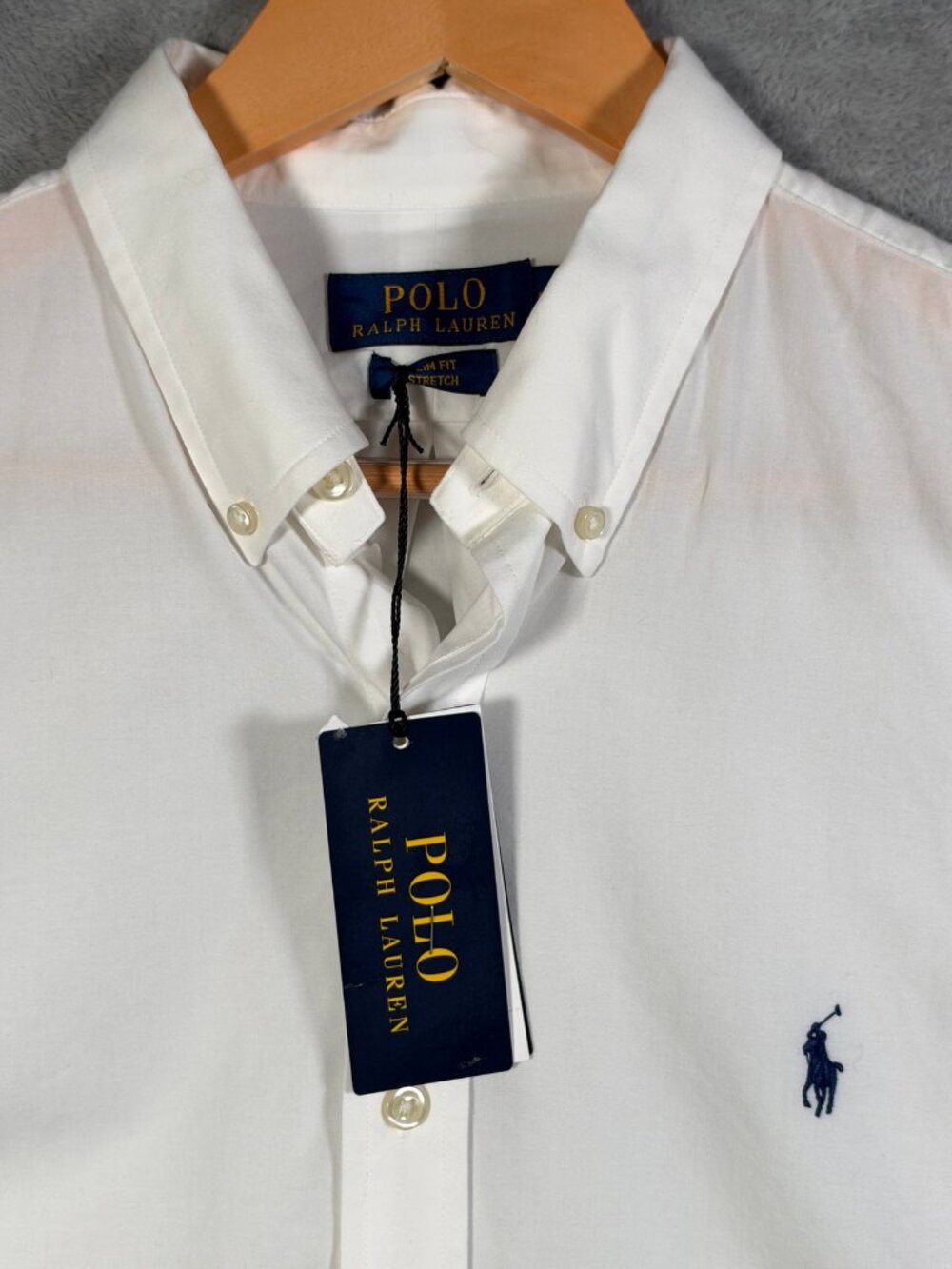 Polo Ralph Lauren Shirt Mens M White SLIM Fit Stretch Poplin Button Down $130
